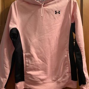Under Armour light pink and black hoodie